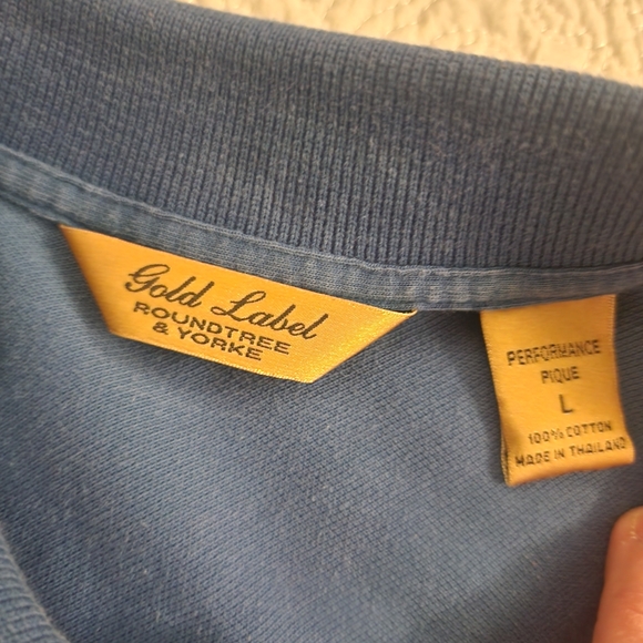 Roundtree & Yorke Men's Blue Polo Shirt - Picture 4 of 7